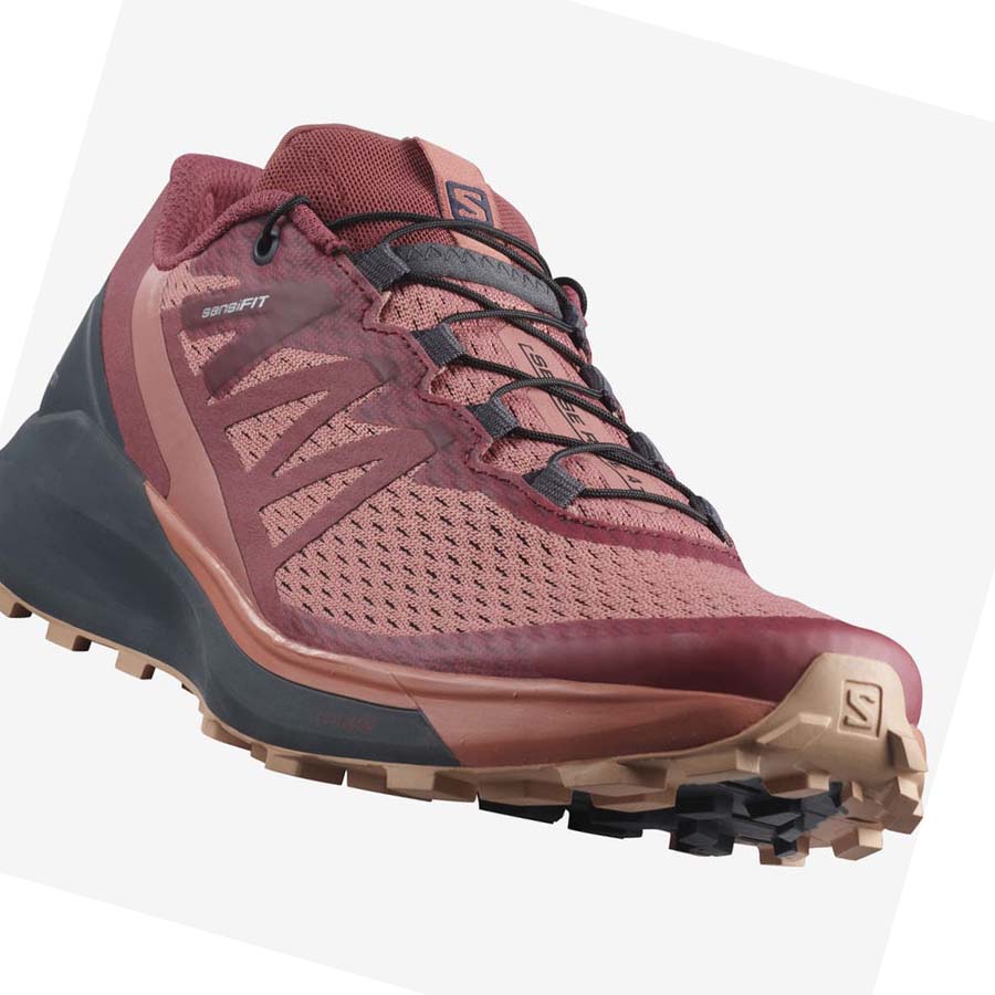 Tenis Para Trail Running Salomon SENSE RIDE 4 Mujer Morados Naranjas | MX 2751ZUT